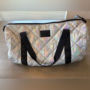 PINK Victoria's Secret Holographic Quilted Travel Bag